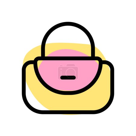 Illustration for Stylish handheld bag for personal belongings. - Royalty Free Image