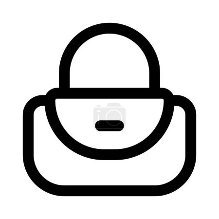 Illustration for Stylish handheld bag for personal belongings. - Royalty Free Image