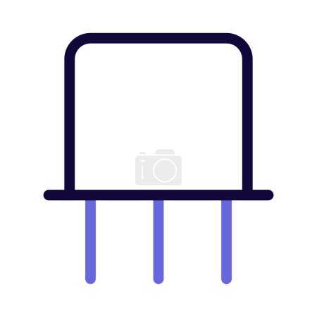 Téléchargez les illustrations : Transistor utilisé pour commuter les signaux électriques. - en licence libre de droit