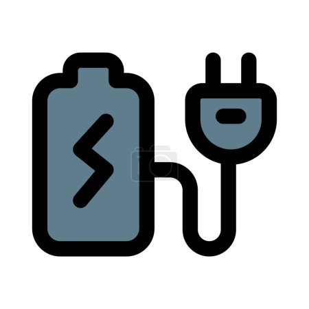 Illustration for Device recharges batteries, ensuring longer use. - Royalty Free Image