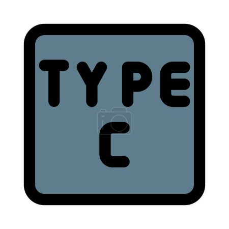 Ilustración de Tipo-C, Funciona con diversos dispositivos. - Imagen libre de derechos