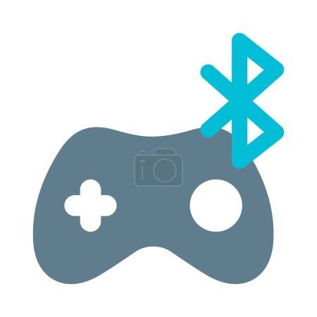 Ilustración de Controlador inalámbrico para juegos vía bluetooth. - Imagen libre de derechos