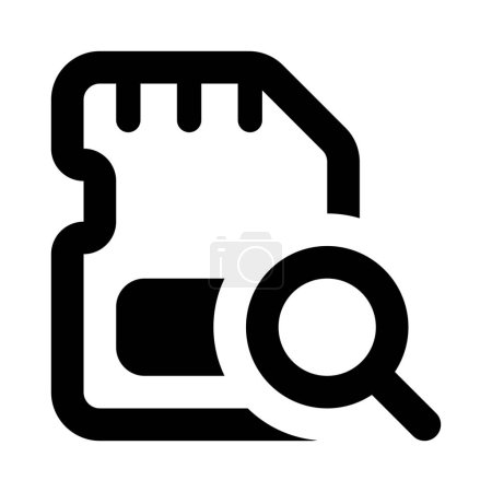 Illustration for Search data stored on the SD card. - Royalty Free Image