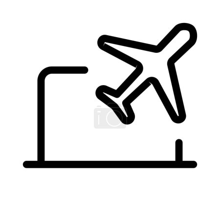 Illustration for Book flight tickets online using laptop. - Royalty Free Image