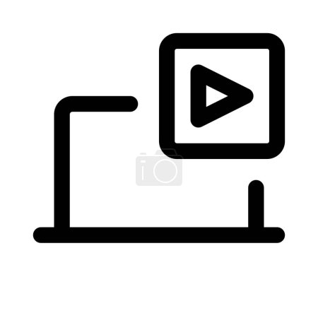 Illustration for Laptop for playing and editing video content. - Royalty Free Image