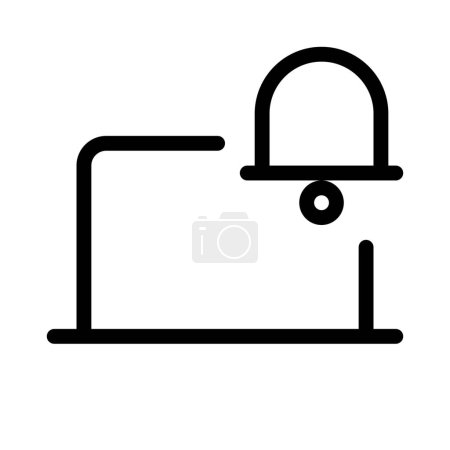 Illustration for Laptop displays notifications for user alerts. - Royalty Free Image