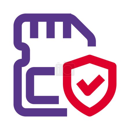 Ilustración de Protección de tarjetas SD para la seguridad de datos. - Imagen libre de derechos