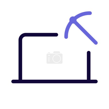 Illustration for Disassemble laptop for repair or modification. - Royalty Free Image