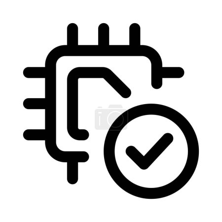 Ilustración de Lista de características o especificaciones esenciales para el microchip. - Imagen libre de derechos