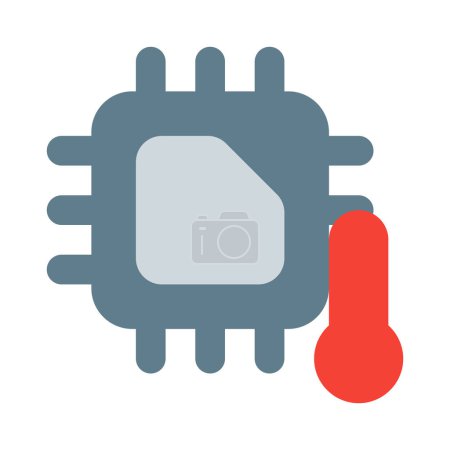 Ilustración de Monitoreo o control de temperatura en microchips. - Imagen libre de derechos