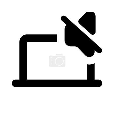 Illustration for Sound or speaker issue in laptop. - Royalty Free Image