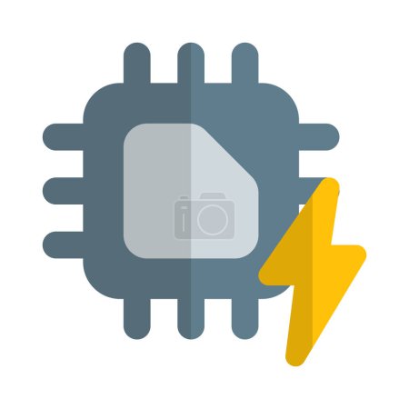 Ilustración de Borrado eléctrico y programación en chip flash. - Imagen libre de derechos