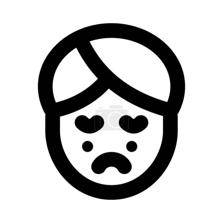 Ilustración de Acné en la cara de un tipo de piel grasa - Imagen libre de derechos