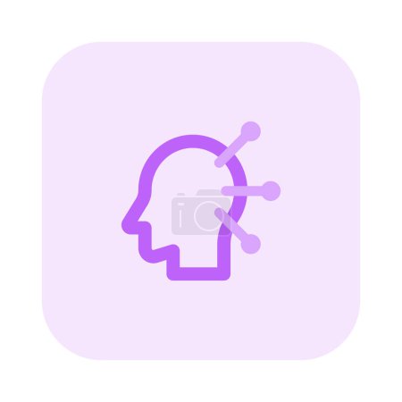 Illustration for Acupuncture therapy for all body including head isolated on a white background - Royalty Free Image