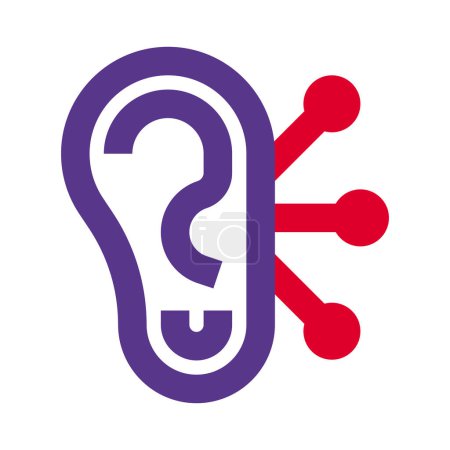 Ilustración de Servicio de acupuntura del oído en spa para la curación interna - Imagen libre de derechos