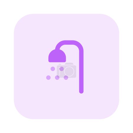 Illustration for Warm water shower isolated on a white background - Royalty Free Image