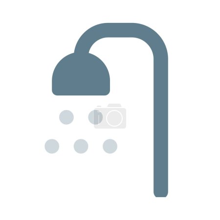 Illustration for Warm water shower isolated on a white background - Royalty Free Image