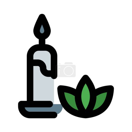 Ilustración de Relámpago suave de la vela aislada sobre un fondo blanco - Imagen libre de derechos