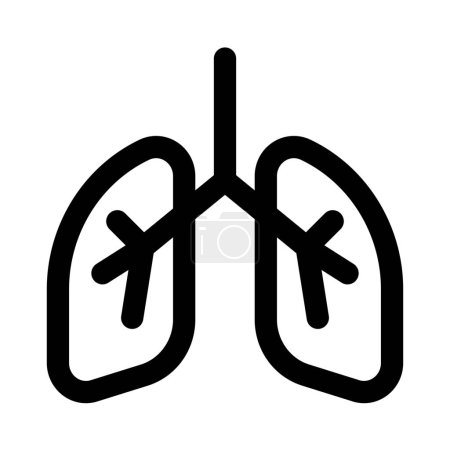 Ilustración de Los pulmones son un par de órganos esponjosos llenos de aire ubicados a ambos lados del pecho (tórax
) - Imagen libre de derechos