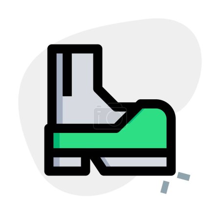 Illustration for Long boot designed to cover lower leg. - Royalty Free Image