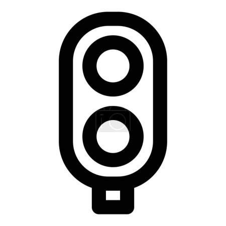 Illustration for Traffic signal for road intersection control system. - Royalty Free Image