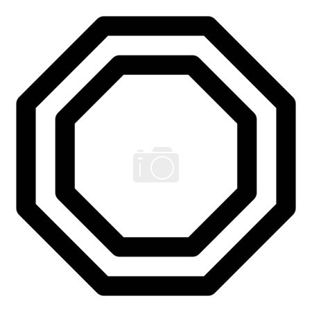 Ilustración de Signo octagonal que indica parada obligatoria. - Imagen libre de derechos