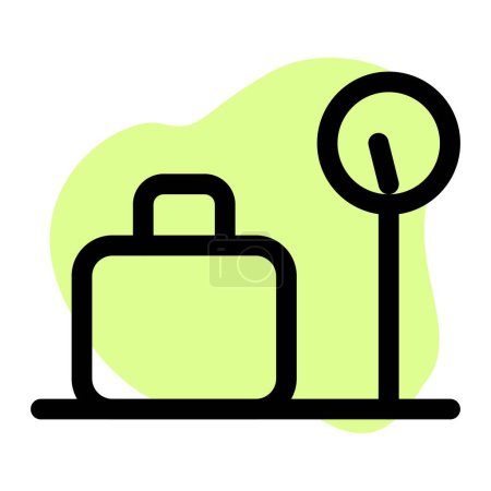 Illustration for Luggage scale used to measure weigh. - Royalty Free Image