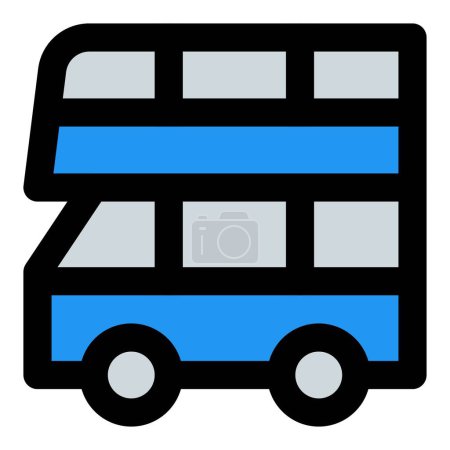 Téléchargez les illustrations : Autocar à deux étages ou à deux étages pour le transport. - en licence libre de droit