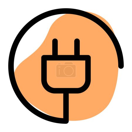 Illustration for Plug connect devices to power source. - Royalty Free Image