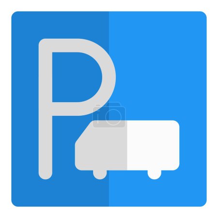 Illustration for Indicates designated area for bus parking. - Royalty Free Image