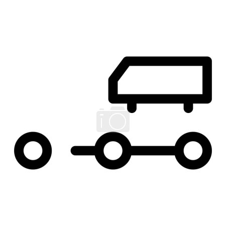 Ilustración de Directrices para encontrar rutas de autobús. - Imagen libre de derechos