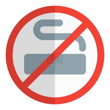 Illustration for Prohibiting smoking in designated areas. - Royalty Free Image