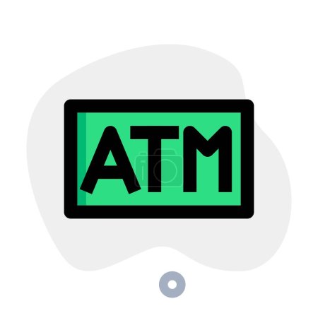 Illustration for ATM machine for banking transactions and withdrawals. - Royalty Free Image