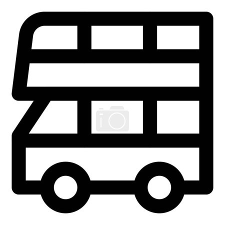 Téléchargez les illustrations : Autocar à deux étages ou à deux étages pour le transport. - en licence libre de droit