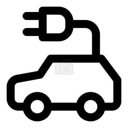 Ilustración de Vehículo de cero emisiones alimentado por electricidad. - Imagen libre de derechos
