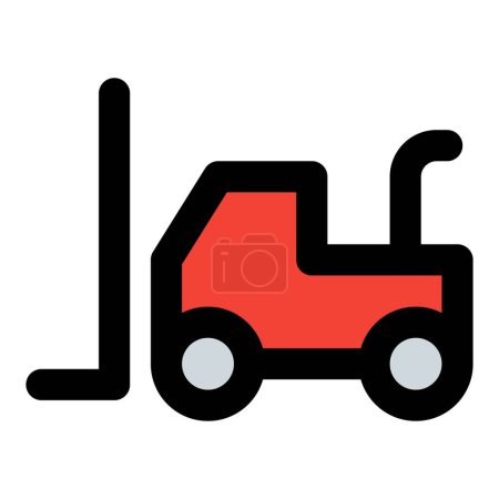 Illustration for Forklift for lifting and transferring large objects. - Royalty Free Image