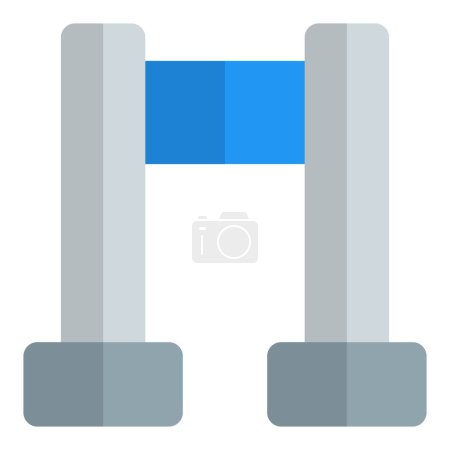 Illustration for Barrier stand for crowd control or safety. - Royalty Free Image