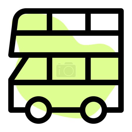 Illustration for Double decker or two storey bus for transportation. - Royalty Free Image
