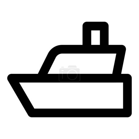 Ilustración de Servicio regular de ferry para pasajeros y vehículos. - Imagen libre de derechos
