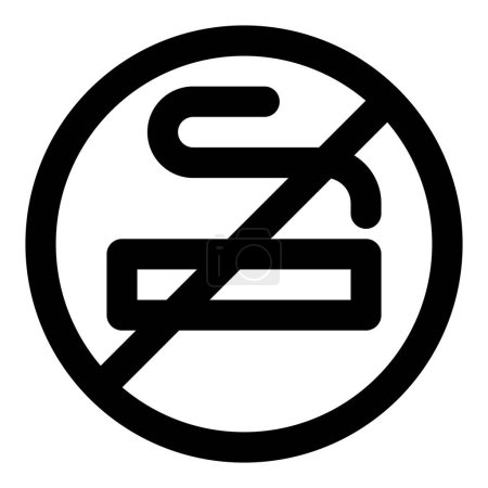 Ilustración de Prohibición de fumar en zonas designadas. - Imagen libre de derechos