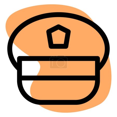 Illustration for Captain's hat worn during marine. - Royalty Free Image