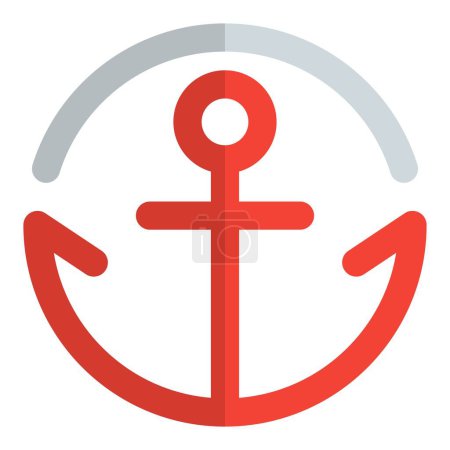 Illustration for Anchor used to keep boat or ship secure. - Royalty Free Image
