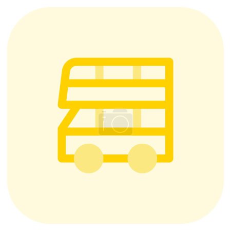 Illustration for Double decker or two storey bus for transportation. - Royalty Free Image