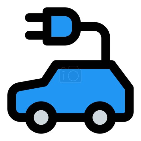 Ilustración de Vehículo de cero emisiones alimentado por electricidad. - Imagen libre de derechos