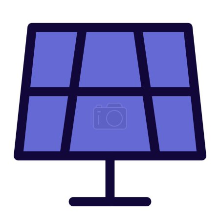 Ilustración de Utilizar el panel solar para la energía eléctrica útil. - Imagen libre de derechos
