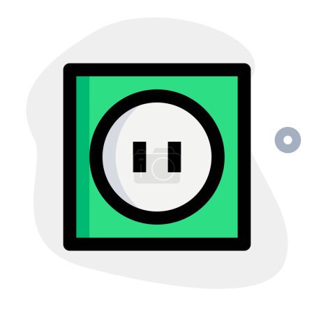 Illustration for Socket, an electrical point for device connection. - Royalty Free Image