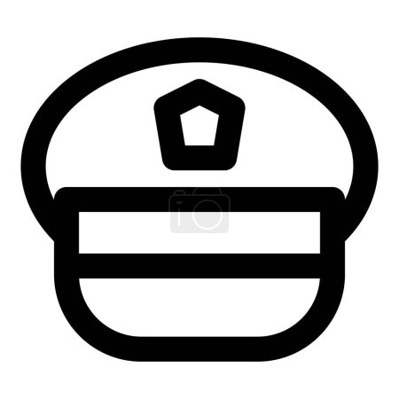 Téléchargez les illustrations : Chapeau de capitaine porté pendant la marine. - en licence libre de droit