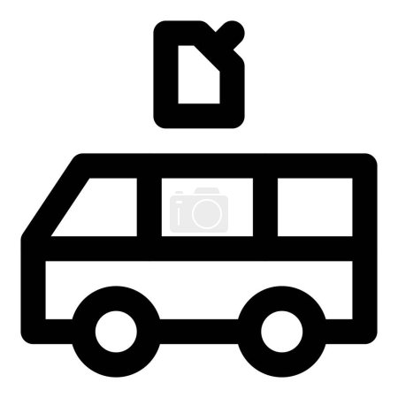 Illustration for Internal gasoline engine powered the bus. - Royalty Free Image