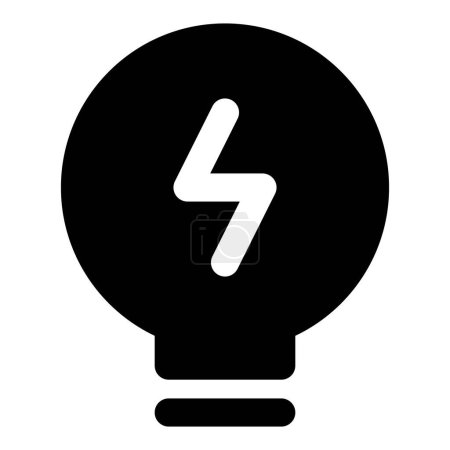 Téléchargez les illustrations : Ampoule s'allume avec puissance électrique. - en licence libre de droit