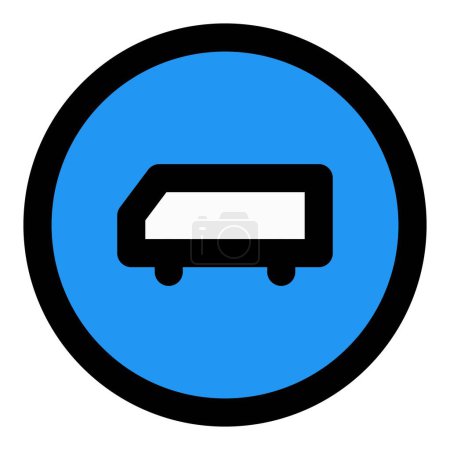 Ilustración de Señalización de parada de autobús para pasajeros de recogida. - Imagen libre de derechos
